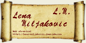 Lena Miljaković vizit kartica